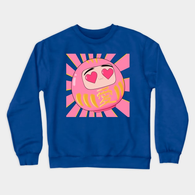 Daruma of Love Crewneck Sweatshirt by Meowlentine